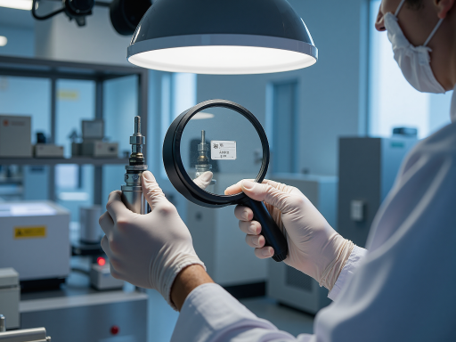 质检人员正在检查产品质量，专业检测设备，严格品控流程，质量第一理念