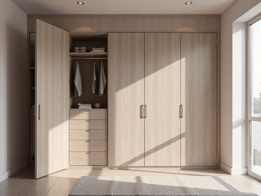 现代定制衣柜，白色烤漆面板，推拉门设计，卧室储物家具，内部格局可定制，环保板材